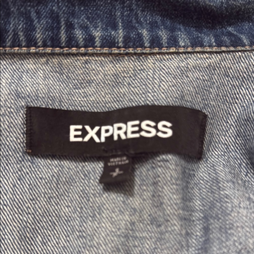 Express Classic Indigo Denim Jacket - Picture 3 of 3
